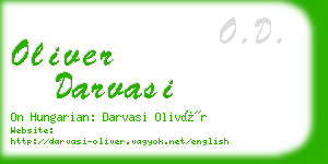 oliver darvasi business card